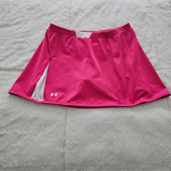Under Armour Pink/White Mini Tennis or Pickleball Skort. Size Medium - Picture 1 of 4